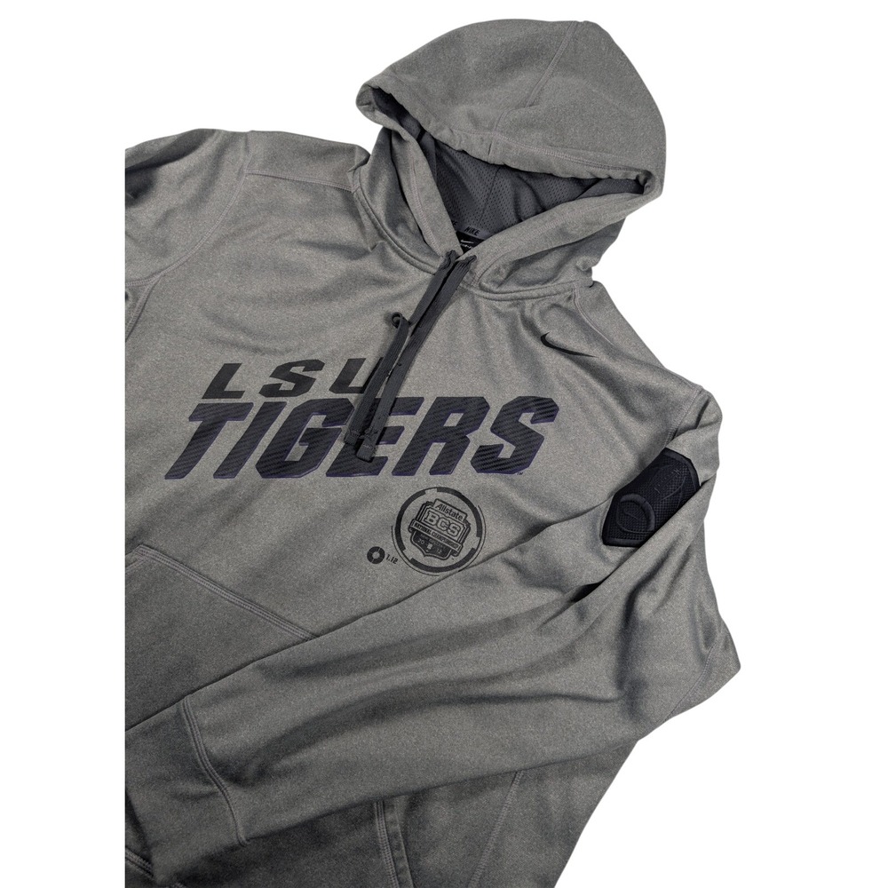 Nike Hoodie Mens XL Gray LSU Tigers 2012 BCS National Championship Therma-FIT - Picture 1 of 9